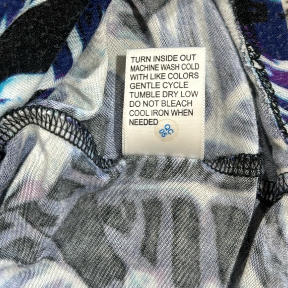 Palm Harbour Sleeveless Knit Tank Top Size XL Blue Black Palm Leaf Design GUC - Picture 7 of 13